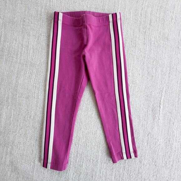 Tea Collection Pink Side Stripe Leggings VGUC 2 - Picture 1 of 2